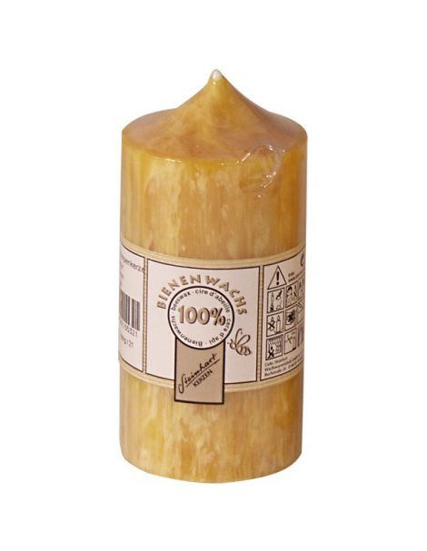 Velón de Cera Pura Madera Pequeño Steinhart Kerzen - 9x5.5 cm.