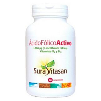 Ácido Fólico Activo 1000 mcg. Sura Vitasan - 60 comprimidos