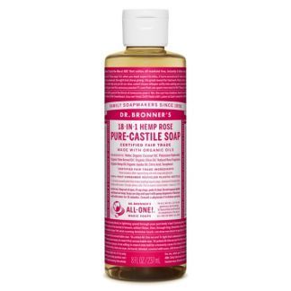 Jabón de Castilla Líquido de Rosas Dr. Bronner´s - 236 ml.