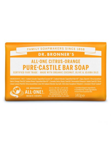 Jabón de Castilla Cítrico-Naranja Dr. Bronner´s - 140 gramos