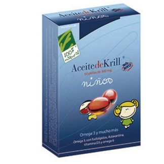 Aceite de Krill NKO Niños Cien por Cien Natural - 60 cápsulas
