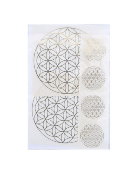 Adhesivos Flor de la Vida Dorados Grandes