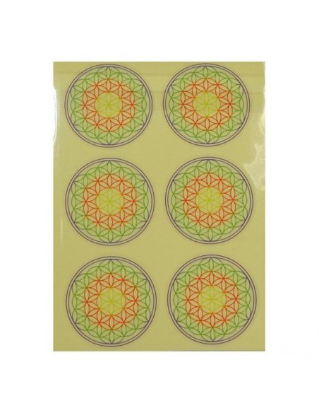 Adhesivos Flor de la Vida Arco Iris Pequeños