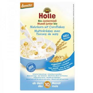 Papillas de Muesli Multicereales con Maíz Bio 10M Holle - 250 gramos