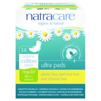 Compresa Regular con Alas Natracare - 14 unidades