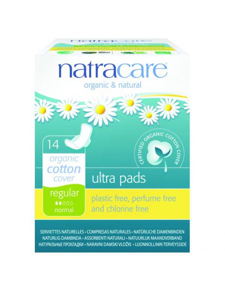 Compresa Regular con Alas Natracare - 14 unidades