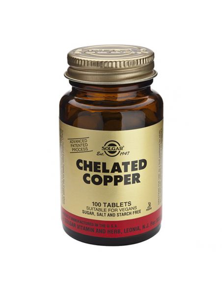 Cobre Quelado Solgar - 100 comprimidos