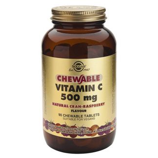 Vitamina C 500 mg. Frambuesa Solgar - 90 comprimidos