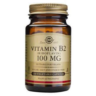 Vitamina B2 100 mg. Solgar - 100 cápsulas