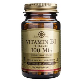 Vitamina B1 100 mg. Solgar - 100 cápsulas