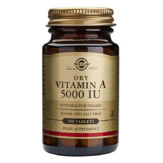 Vitamina A Seca (5000 UI) Solgar - 100 comprimidos