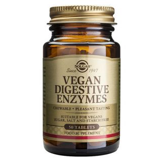 Vegan Enzimas Digestivas Solgar - 50 comprimidos