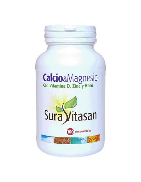 Calcio & Magnesio + D + Zinc + Boro Sura Vitasan - 100 cápsulas
