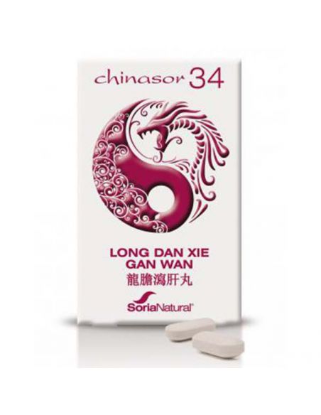 Chinasor 34 LONG DAN XIE GAN WAN Soria Natural  - 30 comprimidos