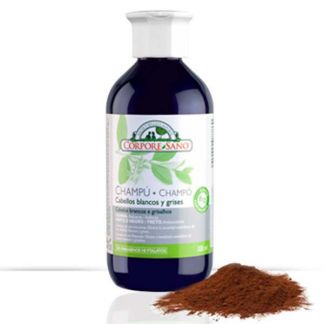 Champú Henna Cabellos Blancos y Grises Corpore Sano - 300 ml.