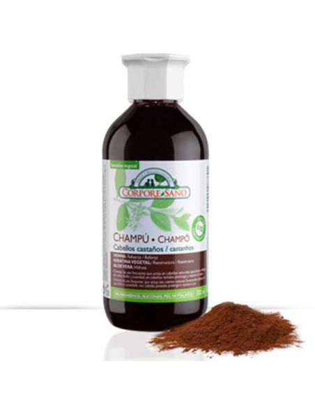 Champú Henna Cabellos Castaños Corpore Sano - 300 ml.