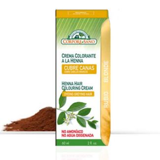 Crema Colorante Henna Rubio Corpore Sano - 60 ml.