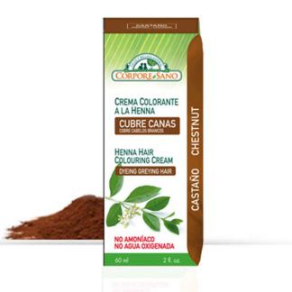 Crema Colorante Henna Castaño Corpore Sano - 60 ml.